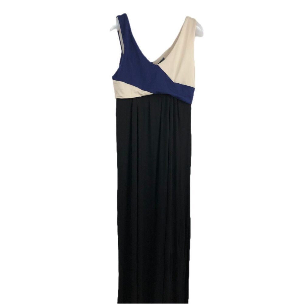 Anthropologie Maeve Crossover Colorblock Maxi Dress M